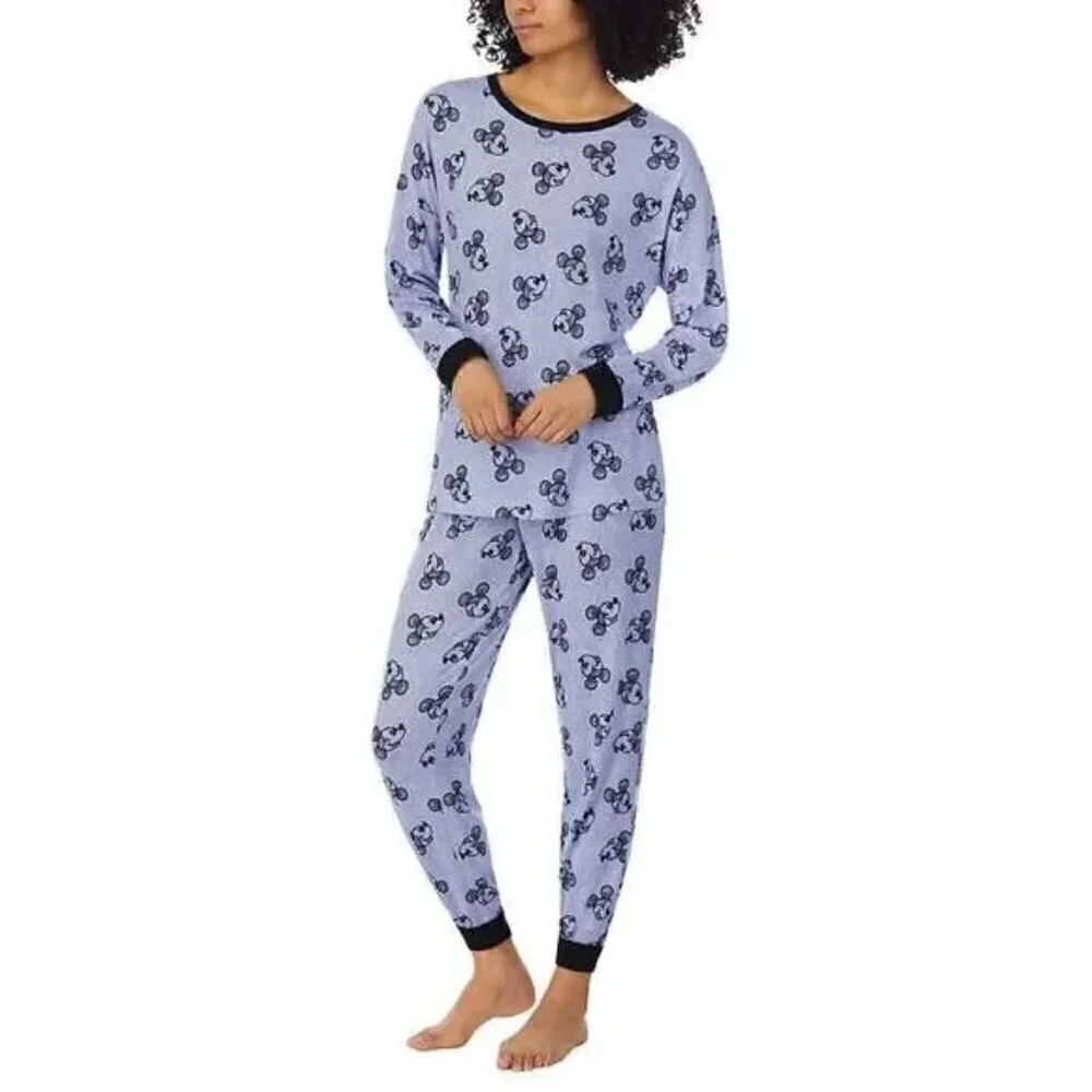 Disney Mickey Mouse Lounge Set Womens Size 3X Soft Pajama Travel Set Cute - Picture 1 of 5
